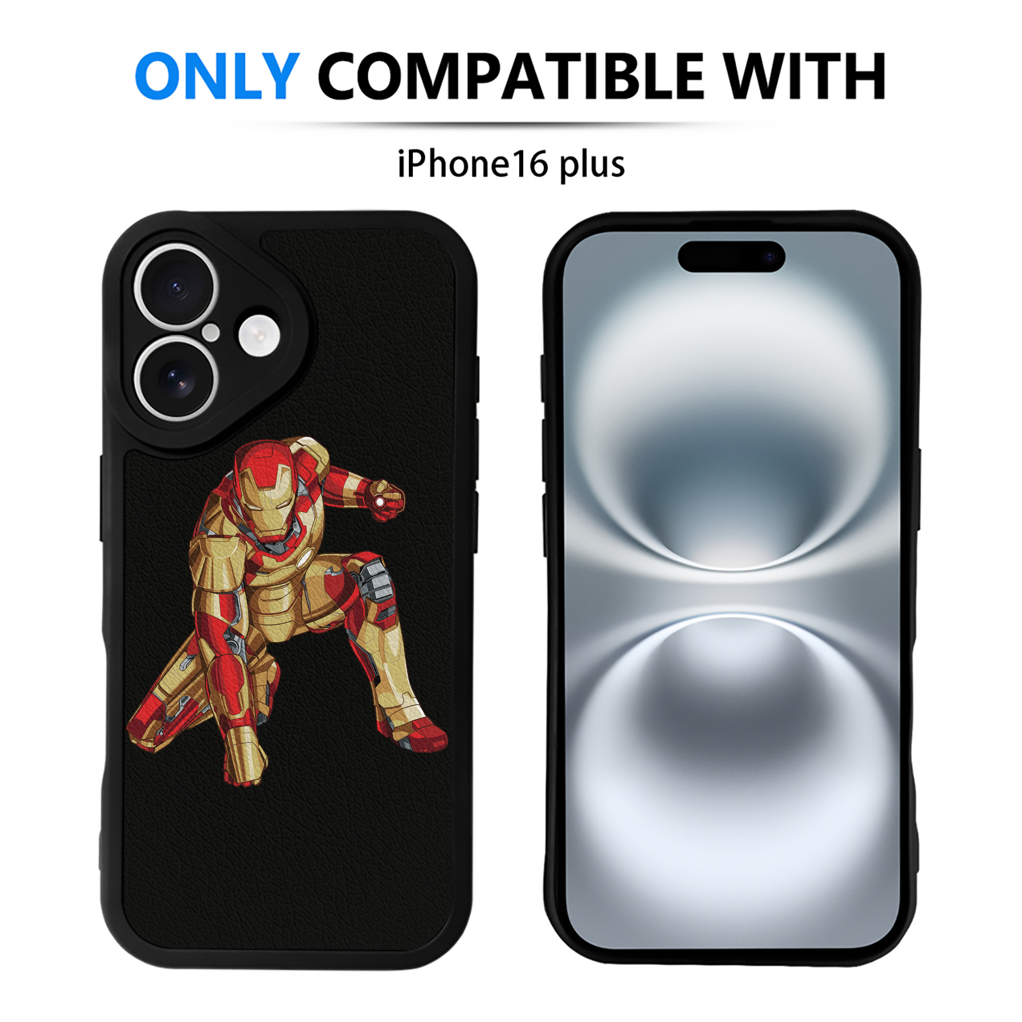 （画像用） アベンジャーズ The Avengers 【iPhone 16シリーズ対応】シリコンスマホケース（レザー調） 材質：シリコン